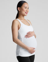 white maternity tank top